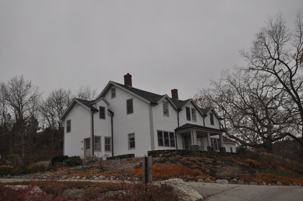 Former Minot's Ledge lightkeepers' house at Government Island, Cohasset.